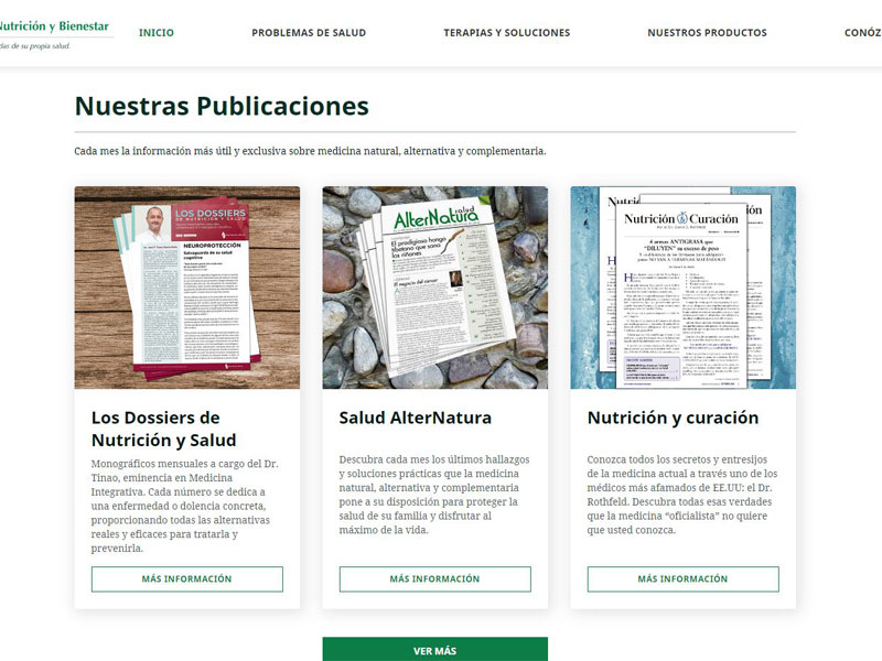 Salud Nutricion Bienestar website